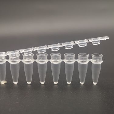 硕华 714000S 0.1-0.2ml PCR八联管盖，平盖，透明