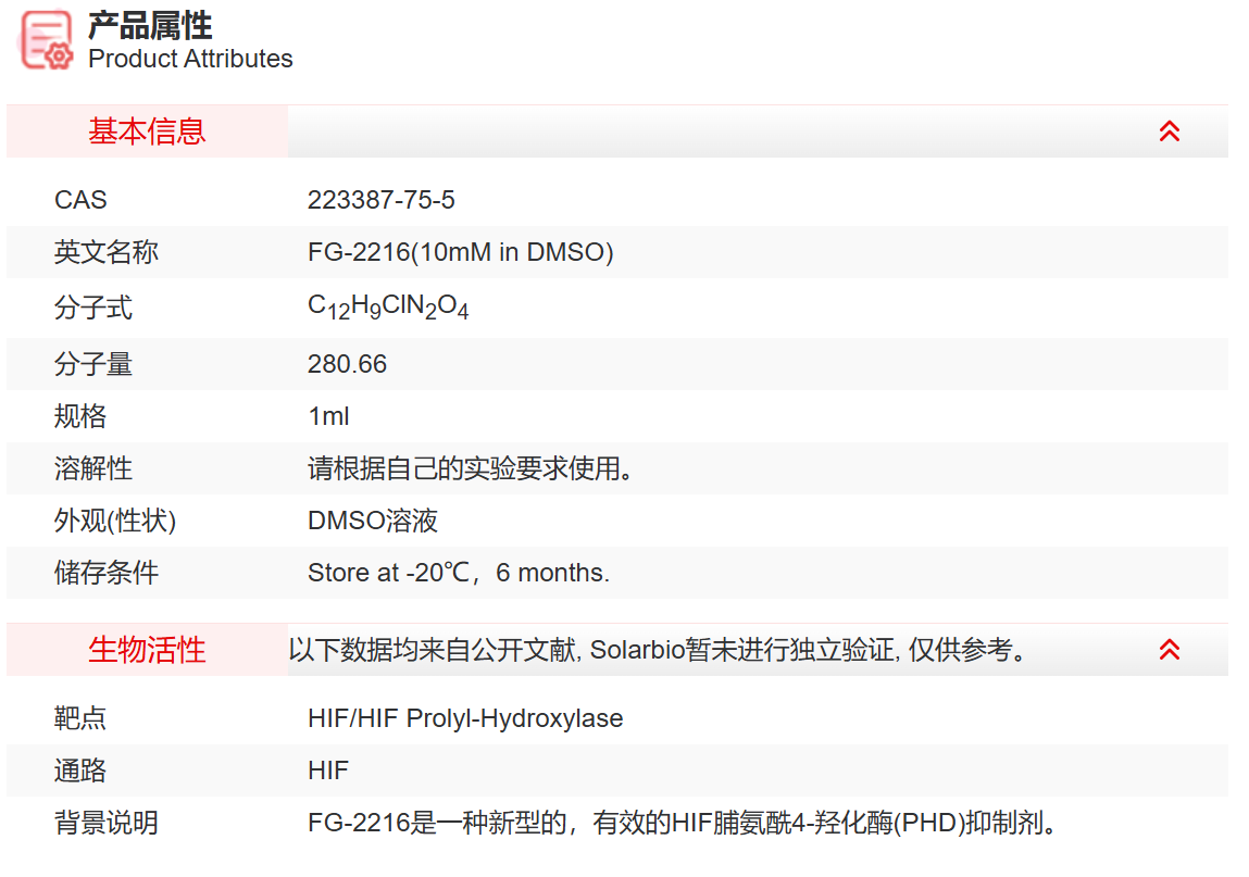 IF06109 FG-2216(10mM in DMSO) 