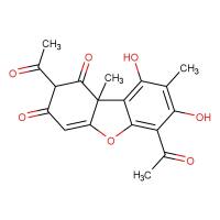 松萝酸|125-46-2|Usinic acid&2,6-diacetyl-1,2,3,9b-tetrahydro-7,9-dihydroxy-8,9b-dimethyldibenzofuran-1,3-dione