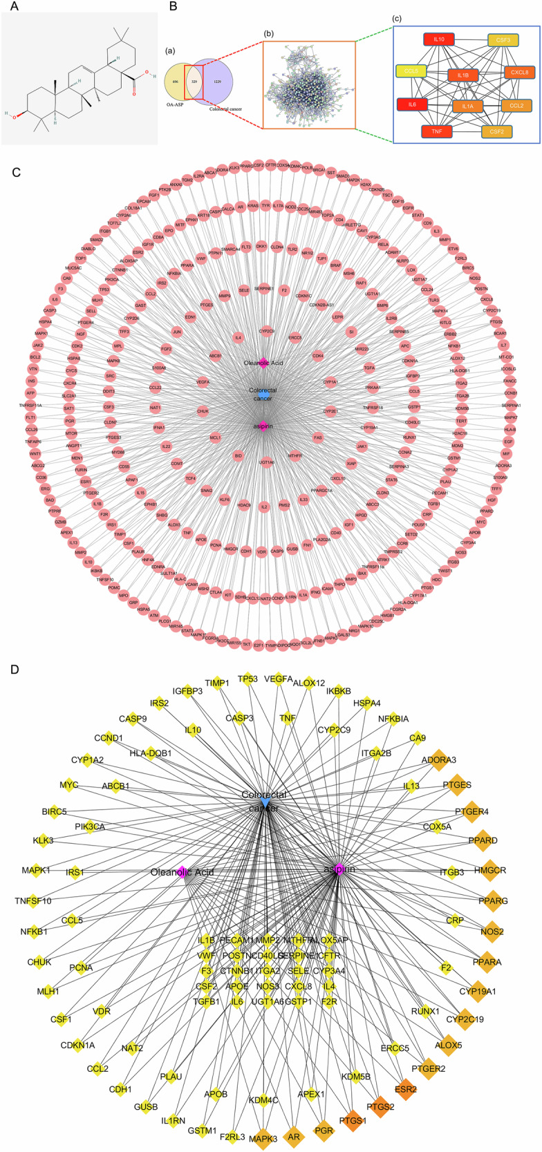 IF:6.1,齐墩果酸+阿司匹林，网络药理学中西合璧解析在结直肠癌中发挥的抗肿瘤作用！