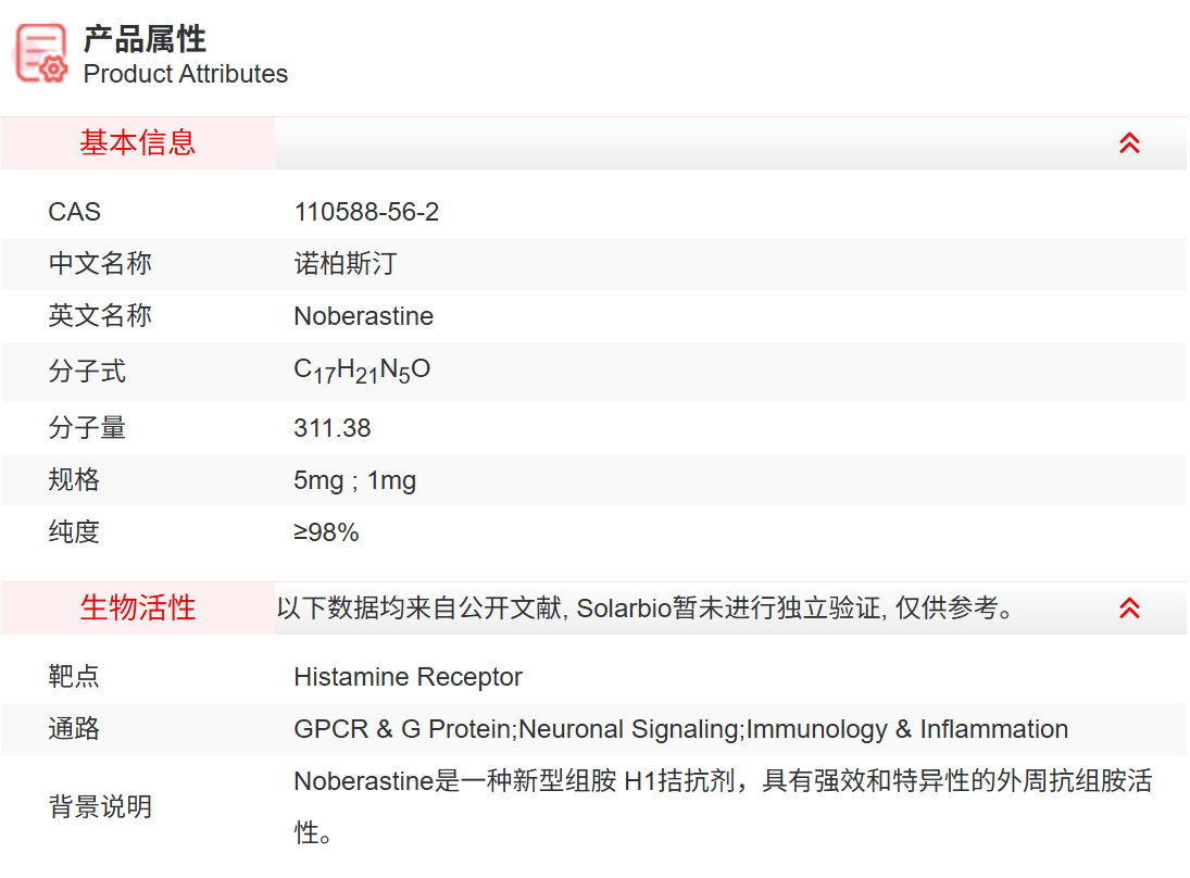 IN6380 诺柏斯汀 抑制剂/拮抗剂/激动剂 索莱宝