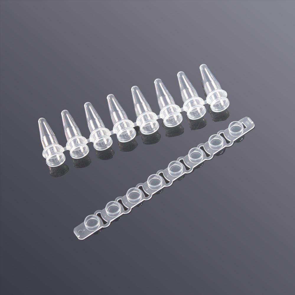 八联排PCR管 (200μL,薄壁,平盖)