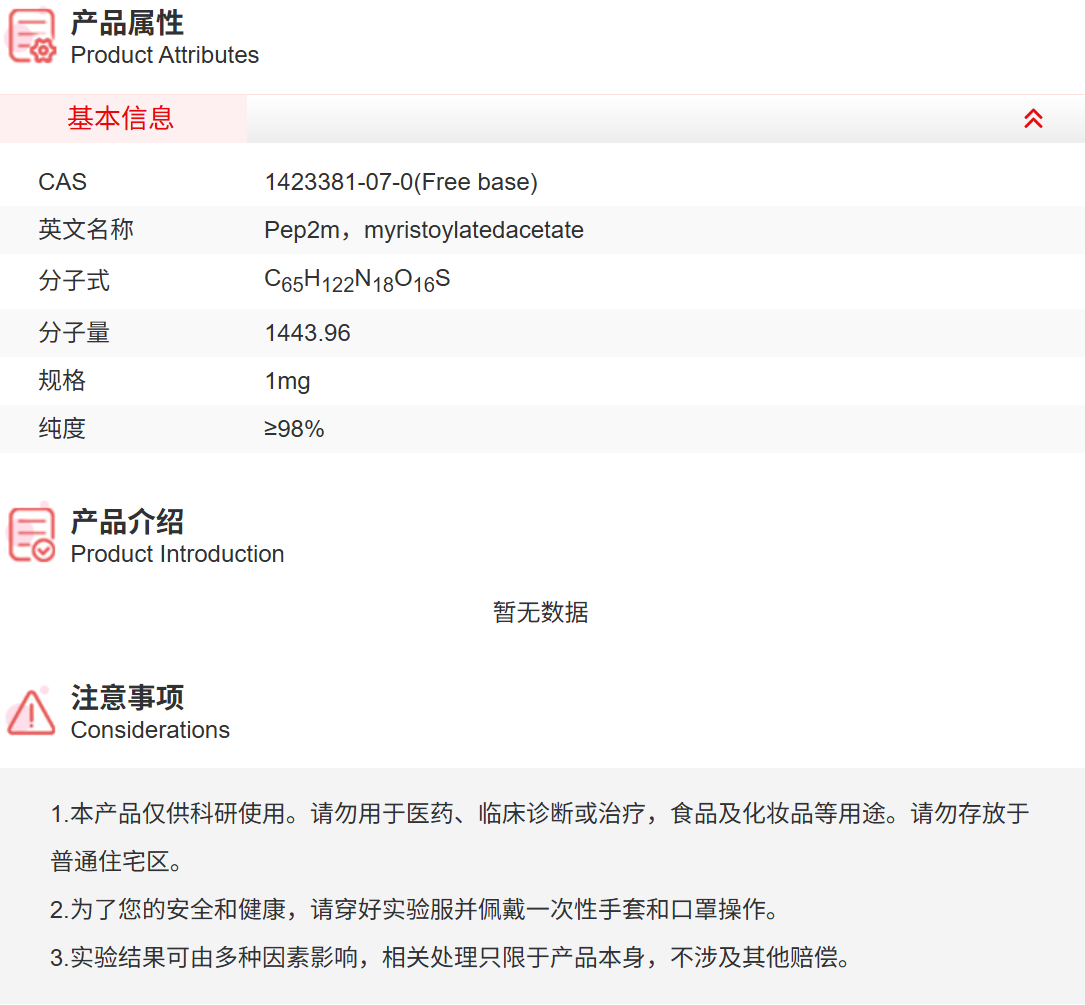 IPA12420 Pep2m,myristoylatedac