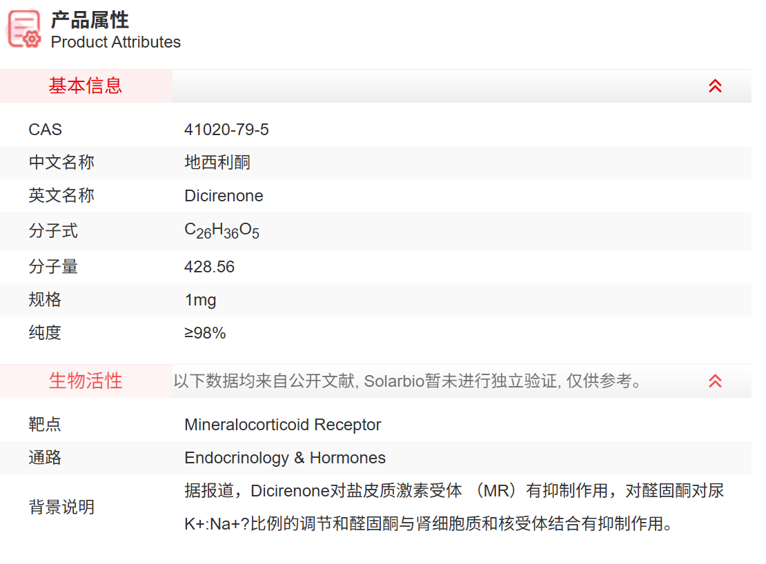 ID8630 地西利酮 抑制剂/拮抗剂/激动剂 索莱宝