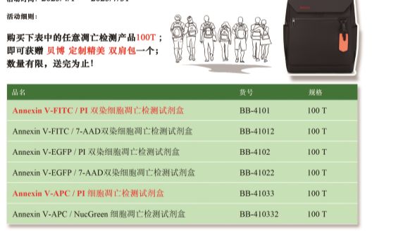 买试剂盒  送背包  助力科研人