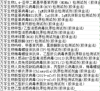 万孚生物 甲型流感病毒抗原检测试剂(胶体金法)