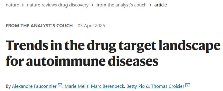 Nature子刊（IF=122.7）综述：自身免疫性疾病靶点的“进化史”