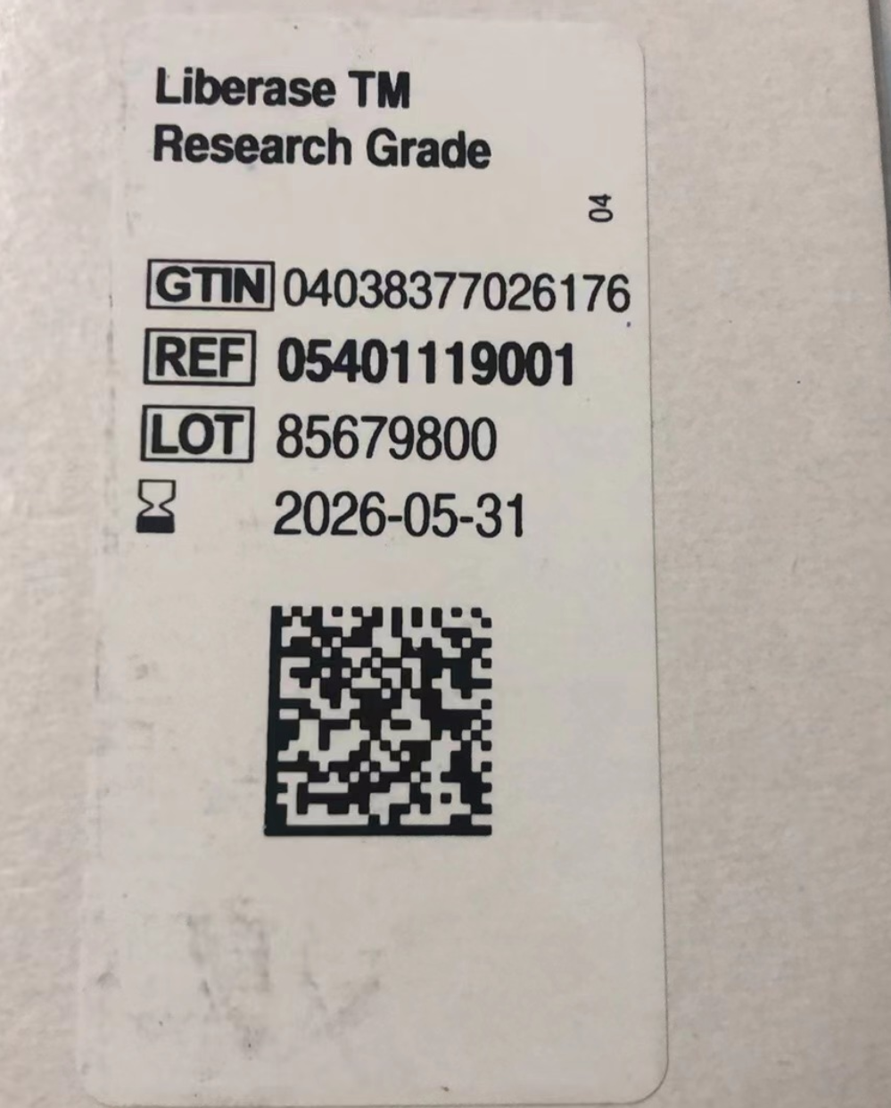 Roche货号5401119001现货Liberase™ T