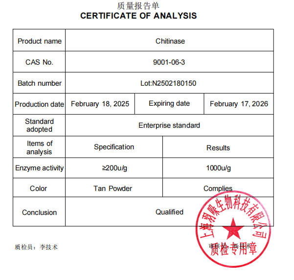 几丁质酶Chitinase，CAS:9001-06-3
