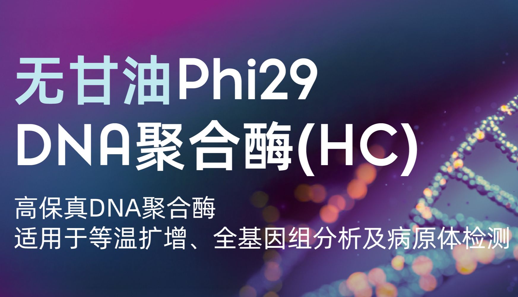 用于MDA/RCA等温扩增的超级DNA扩增利器——Phi29 DNA聚合酶