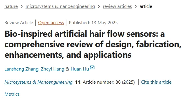 恭喜！中科院1区Top！IF 7.3的《Microsystems & Nanoengineering》已成功发表！