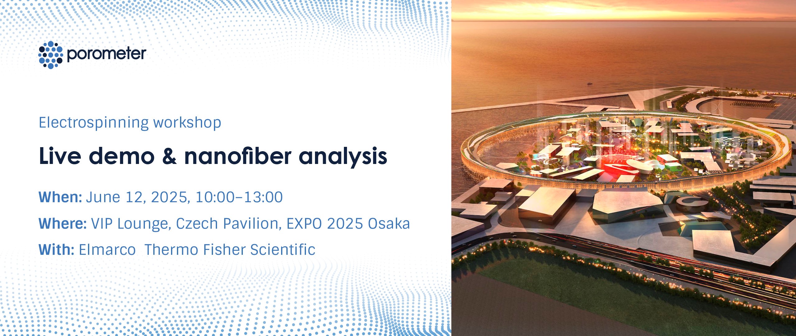 大昌华嘉诚邀您参加 POROLUX™ Revo大阪世博会现场演示电纺聚合物材料的孔径测量技术（内附电纺膜测试指南）