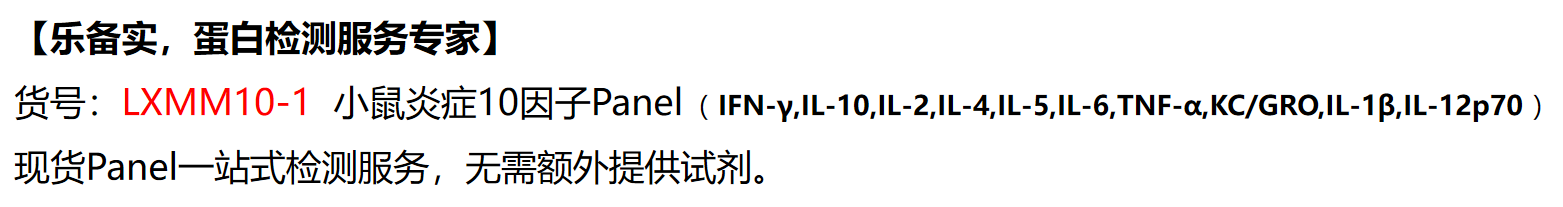 小鼠 IL-10 与 IL-12p70 炎症因子蛋白检测外包