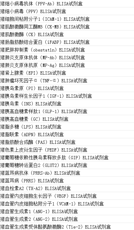 猪天门冬氨酸氨基转移酶(AST)酶联免疫ELISA试剂盒