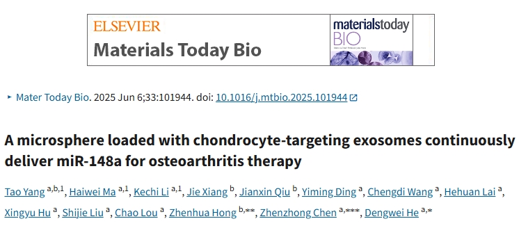 外泌体的科研"变形记"：从天然囊泡到CAP修饰的miR-148a缓释舱，改写骨关节炎治疗递送规则！