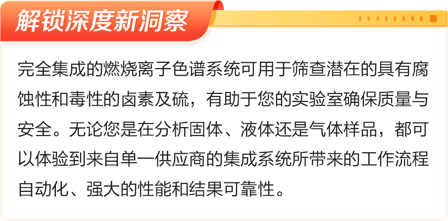 【新品发布】开启新征程-赛默飞集成一体式燃烧离子色谱系统Cindion