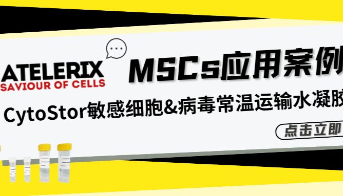 Atelerix CytoStor敏感细胞和病毒常温运输水凝胶 | MSCs应用案例