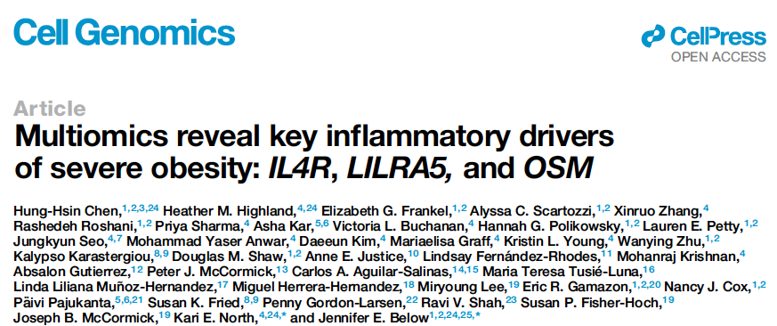 Olink蛋白组学助力揭示严重肥胖的关键炎症驱动因素