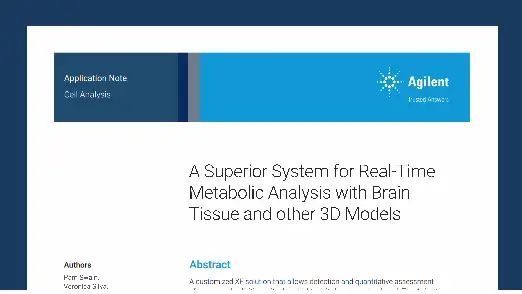 用于 3D 模型能量代谢研究的安捷伦 Seahorse XF Flex 分析仪及优化的工作流程