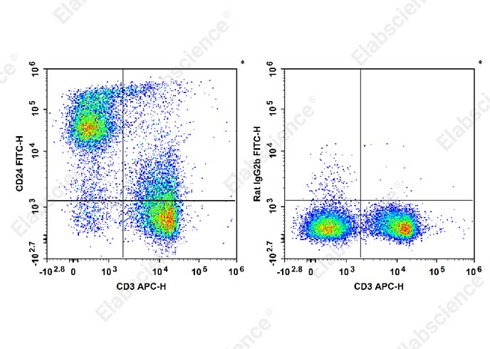 Elabscience FITC 标记抗小鼠 CD24 抗体[M1/69] - 高特异性流式检测抗体助力免疫细胞研究