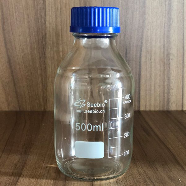 试剂瓶,蓝盖,本色瓶身,容积500mL