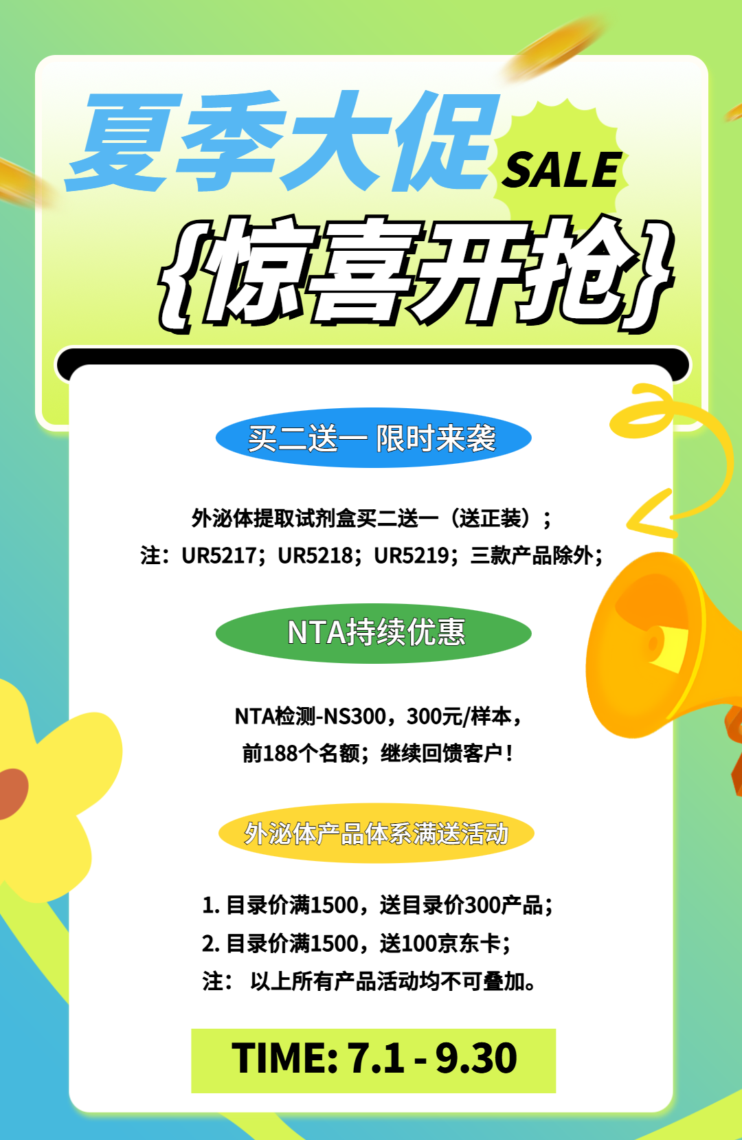 Umibio 钜惠来袭：外泌体提取试剂盒买二送一，满赠送京东卡等好礼