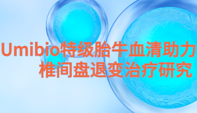IF=10.0 | Umibio特级胎牛血清（UR50100）助力客户椎间盘退变治疗研究！