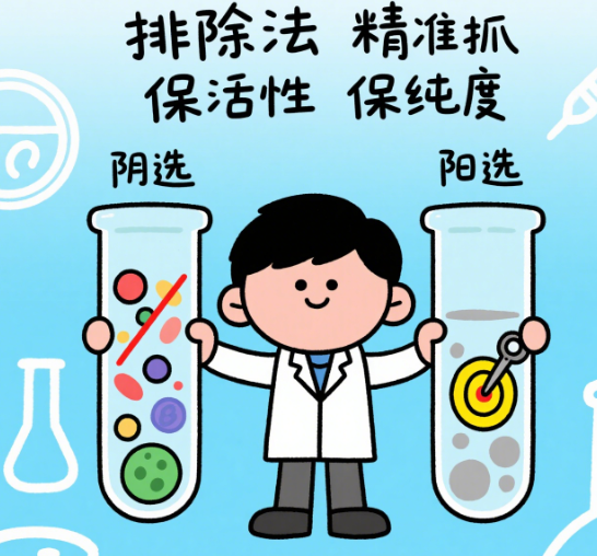 细胞分选阴选阳选对比：5大维度选型避坑