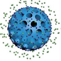 负载光热剂吲哚菁绿、化疗药阿霉素和锰离子（Mn²⁺）的聚多巴胺纳米颗粒被聚乙二醇修饰 ICG/DOX/Mn²⁺@PDA NPs-PEG