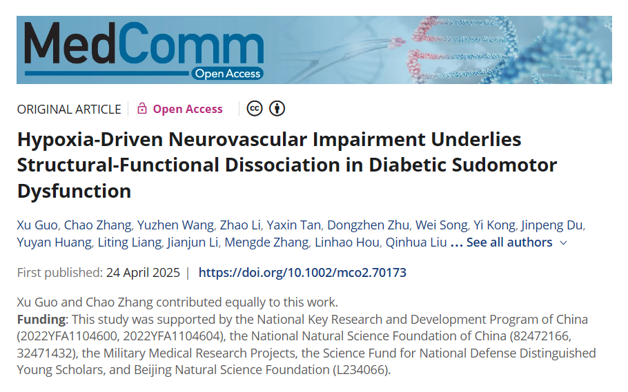 客户合作文章丨组织透明化三维成像揭示糖尿病汗腺功能障碍的关键机制
