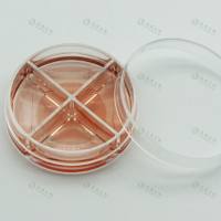 35mmm四分格共聚焦玻底皿（4小室多孔共聚焦小皿）