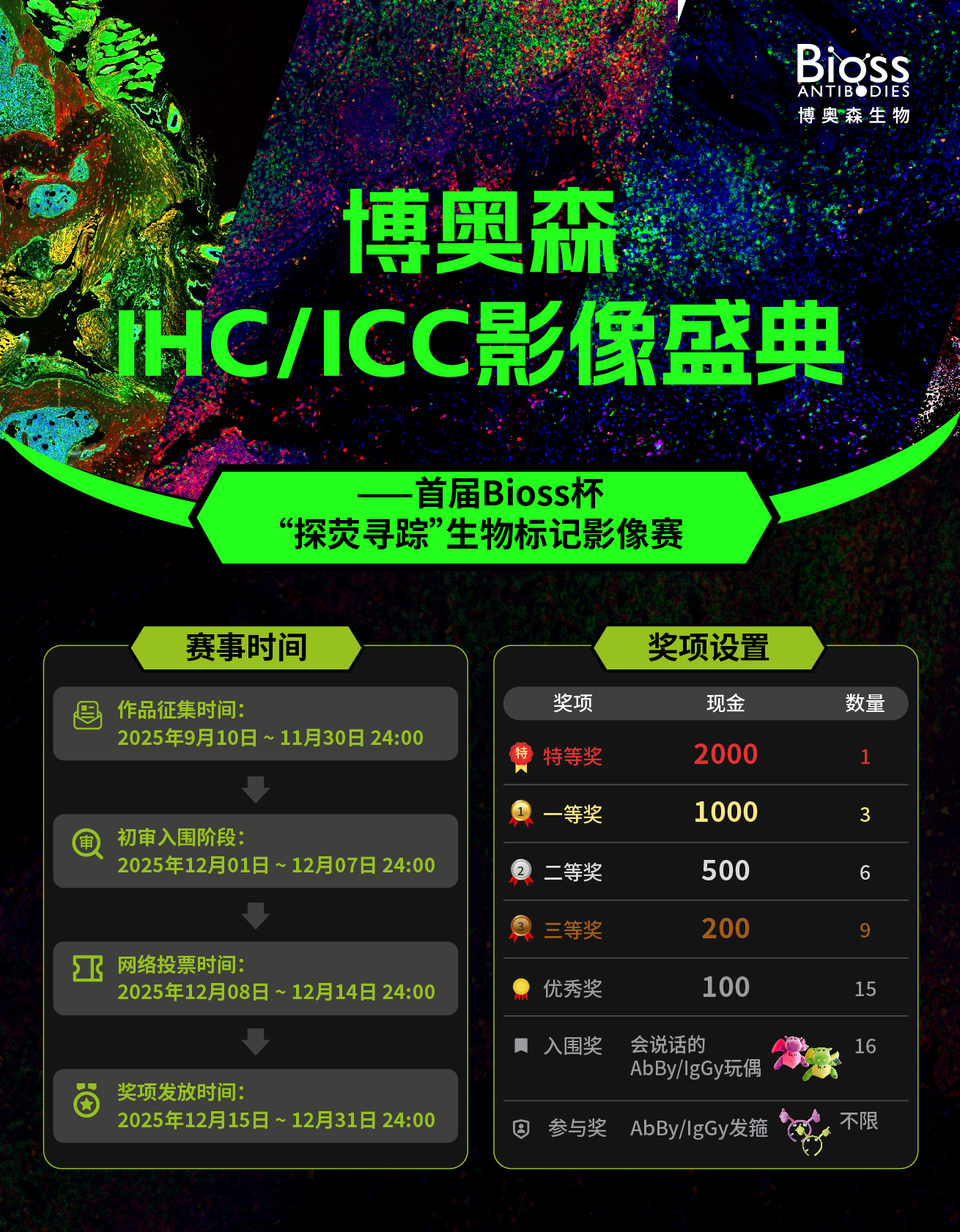 博奥森IHC/ICC影像盛典——首届Bioss杯“探荧寻踪”生物标记影像赛