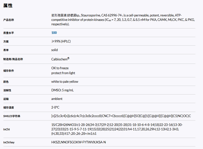 569397*SIGMA*Staurosporine, St