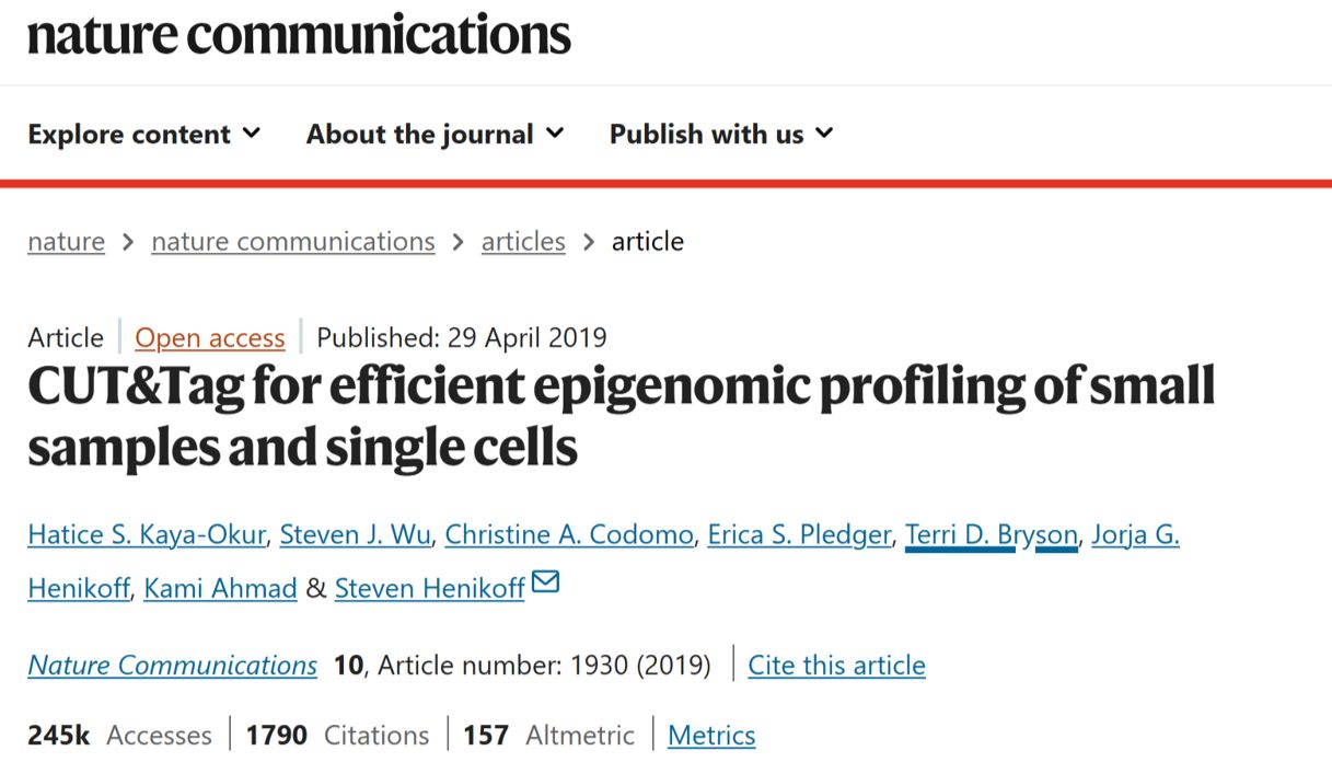 信噪比提升N个数量级！CUT&amp;Tag：一款让基因组数据“背景”消失的神器