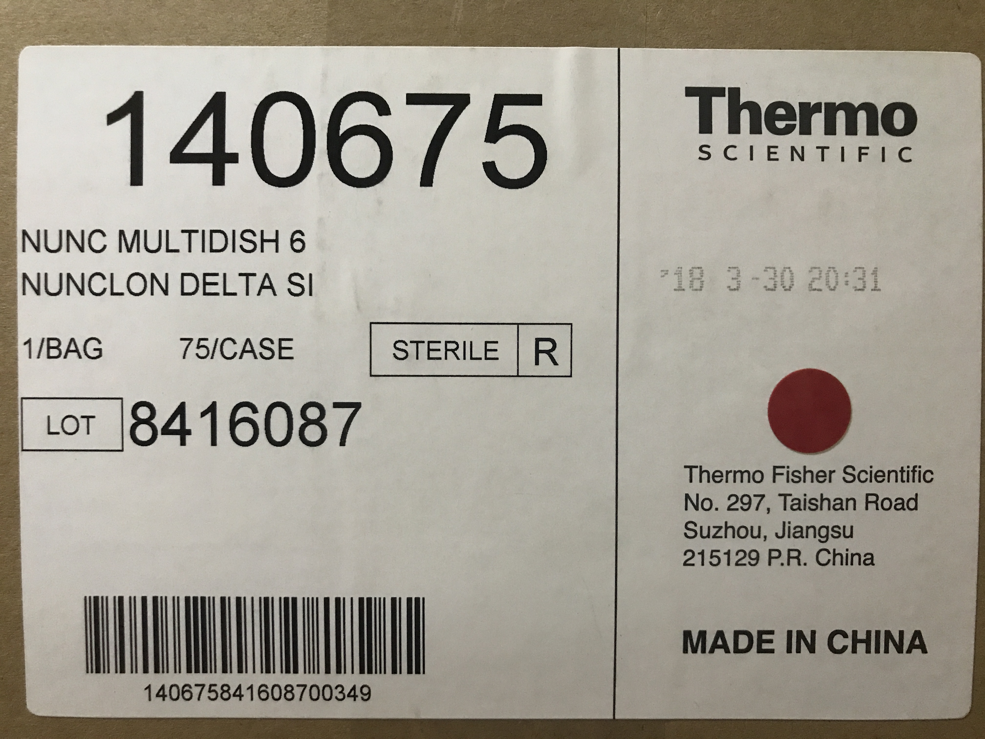 Nunc货号140675现货6孔细胞培养板191218788