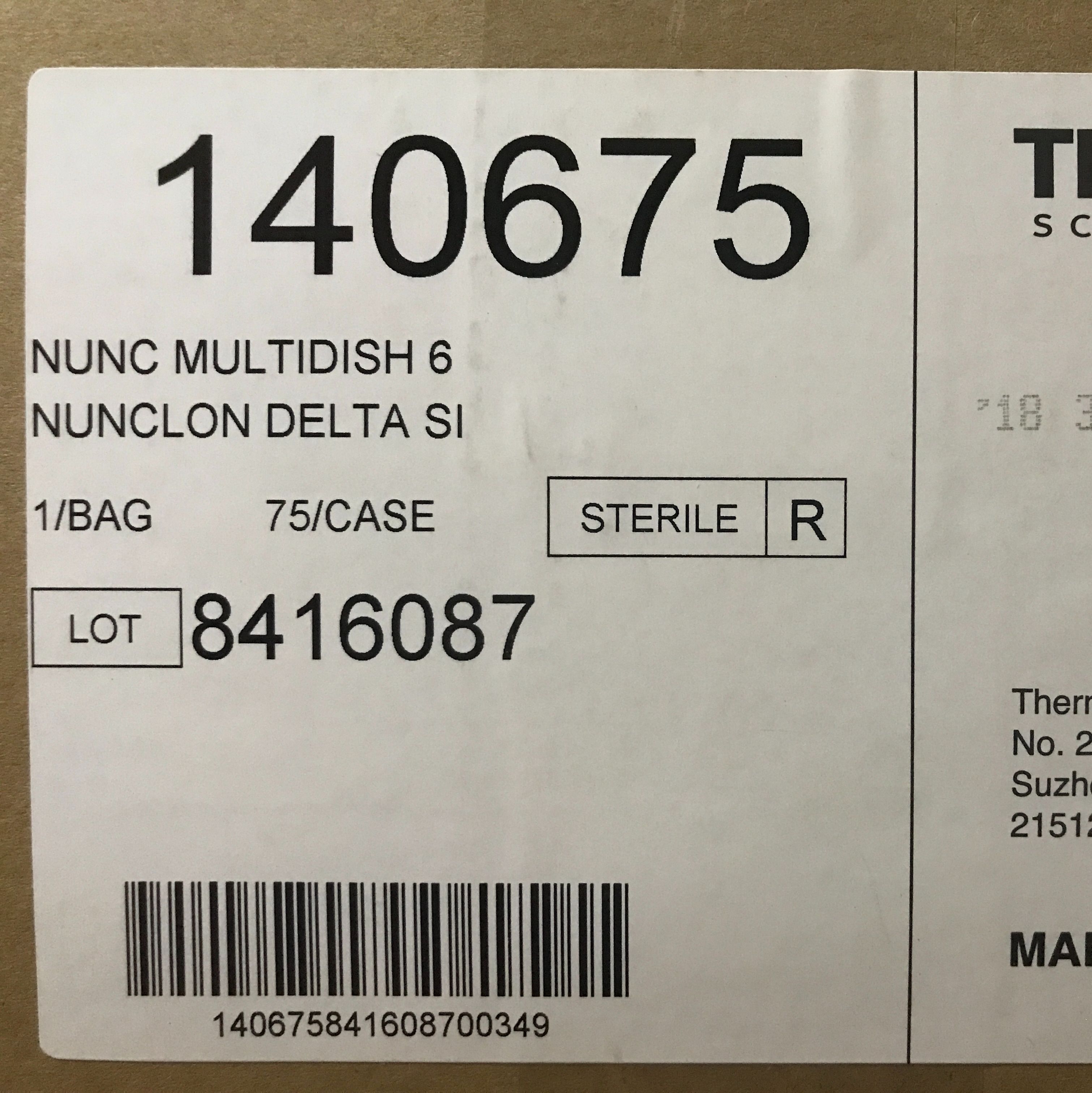 Nunc货号140675现货6孔细胞培养板19121878899上海睿安生物