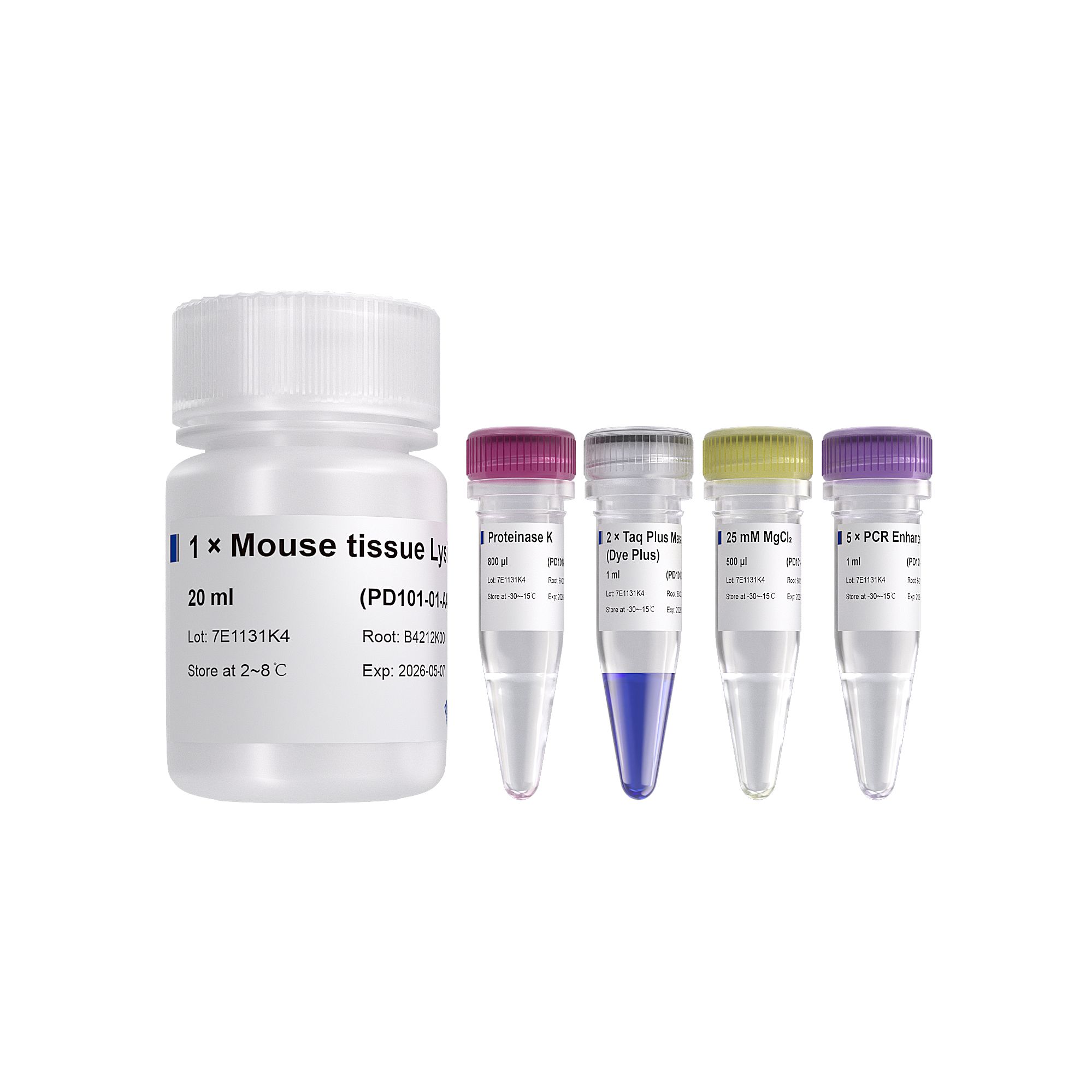 动物组织直接进行 PCR 反应的试剂盒 One Step Mouse Genotyping Kit(PD101)