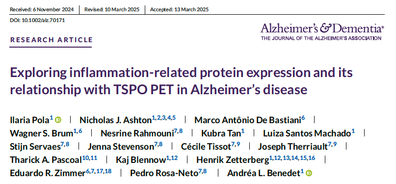 Olink蛋白组学助力绘制脑内炎症蛋白地图，锁定AD关键标志物