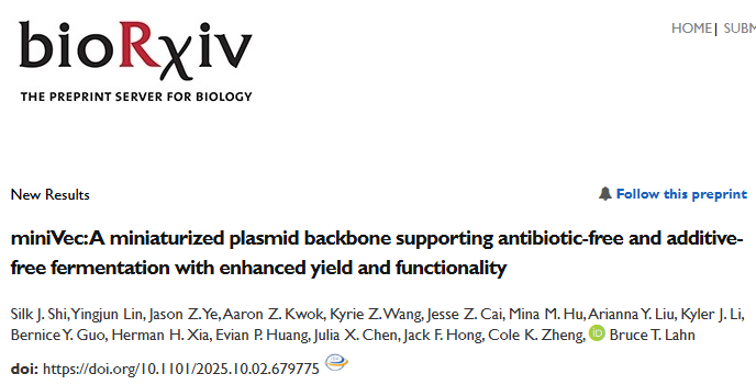 再迎新突破，云舟生物MiniVec™重塑质粒新标准