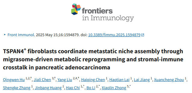 谁懂胰腺病变的痛？TSPAN4 +成纤维细胞“联动”迁移体搞破坏，靶定这俩信号轴就是新出路！