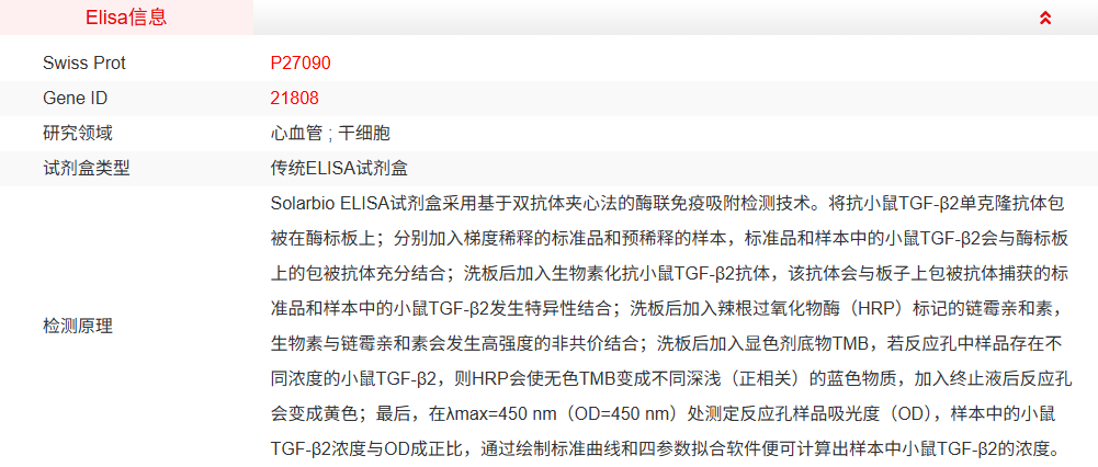 ElaBoXTM小鼠转化生长因子β2检测试剂盒