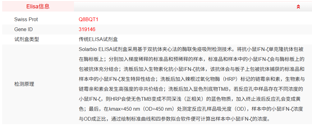 ElaBoXTM小鼠干扰素zeta检测试剂盒