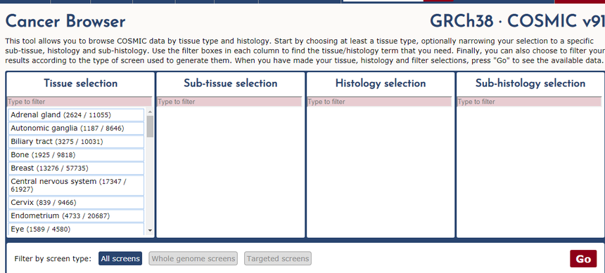 COSMIC数据库 COSMIC数据库