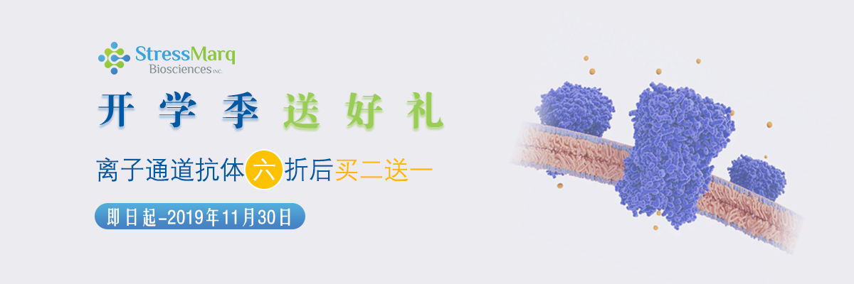 StressMarq离子通道抗体，折后买二送一！