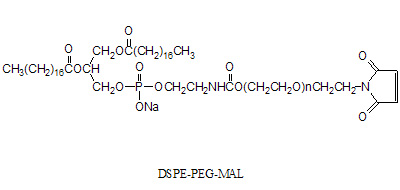 磷脂酰乙醇胺-聚乙二醇-马来酰亚胺，DSPE-PEG-MAL，DSPE-PEG-Maleimide