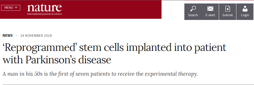 喜讯|全球首次诱导多能干细胞（iPSC）人体试验已启动