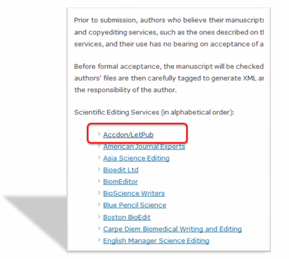 SCI期刊PLoS ONE（IF=4.4）鼓励作者使用LetPub的论文编辑服务