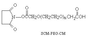 琥珀酰亚胺乙酸酯-聚乙二醇-羧甲基，SCM-PEG-CM，SCM-PEG-CH2-COOH，Succinimidyl Carboxymethyl-PEG-Carboxymethyl