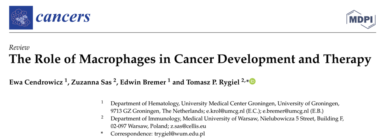国自然必追热点：巨噬细胞在癌症发展和治疗中的作用