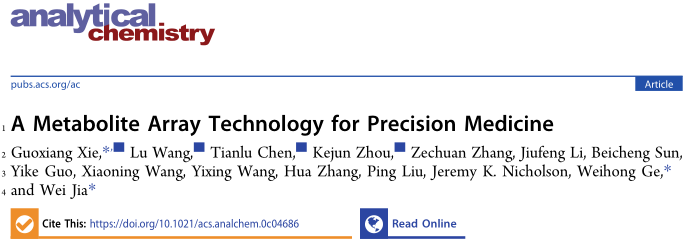 Analytical Chemistry | 研无止境--Q300全定量方法学闪耀出圈